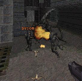 Dyson frags the queen and her two guards